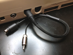 Final cable connected to A/V port